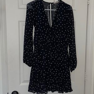 Navy polka dot dress